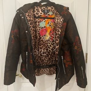 Bogner down Jacket. Stunning Asian & Cheetah style.